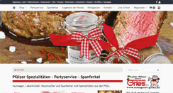 Desktop Screenshot of metzgerei-gries.de